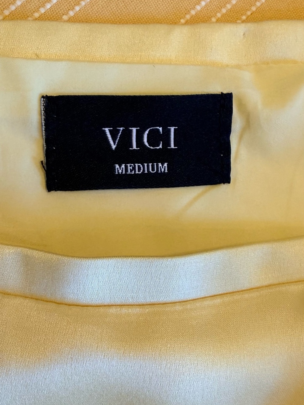 Vici Satin Lace-Trim Mini Skirt in Yellow - Picture 11 of 12